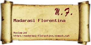 Madarasi Florentina névjegykártya